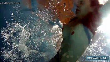 is this hot hungarian teen 18+ petra diving into tight pussy underwater fun?