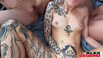 Inked woman turns extremely wild during intense group session featuring toys and single guy satisfying everyone in steamy action.