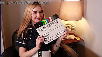 Young 18-Year-Old Student Delivers Incredible Blowjob in Cosplay Uniform