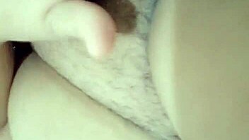 Chubby brunette uses dildo and vibrator for solo masturbation to orgasm in homemade video.