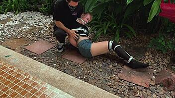 Beauty from the park, are you ready to get tangled up in bondage and tickling outdoors?