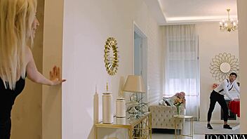 Hey, sex maniac nympho clair roose seduces her tailor for a shaved pussy cowgirl fuck session