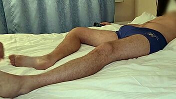 cheating wife rides her lover in cowgirl at the hotel, moaning through a close-up creampie orgasm