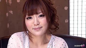 Japanese teen 18+ says let's try multiple squirt orgasms in uncensored JAV casting MMF 3some