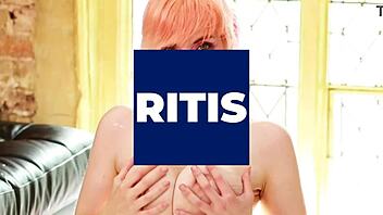 two british nurses in lingerie drop to their knees sucking cock and swapping cum in ffm threesome