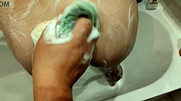 Let Me Touch Her Perfect Natural Tits And Ass In The Shower While Groping