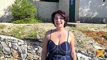 Chubby French Milf With Big Natural Tits And Beautiful Ass Gets Pounded Hard By Huge Cock