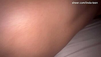 Skinny Colombian Petite Shares Bed with Tits Bouncing Wildly