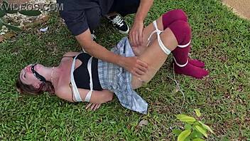 Oh man, I just love caressing those outdoor dirty socks on her cute feet.