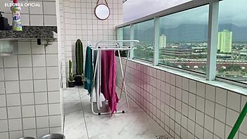 Prostitute Fetish Voyeur Latina Amateurs: This Maid Has the Most Beautiful Ass I've Ever Seen Teasing in Tiny Shorts