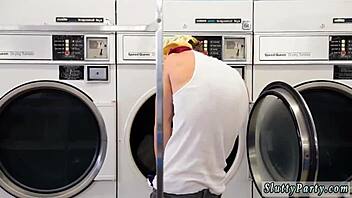 i join the wild blowjob party with handjobs and group fucking on laundry day