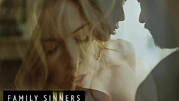 Blonde moans passionately as he rubs and fingers her shaved pussy, then they switch to doggystyle and missionary for intense fucking.