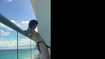 Strap on fun in Cancun with Mexican milf and brunette