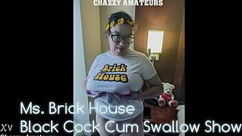 Oh man, I just swallowed that big black cock cum like a pro, mmm yeah