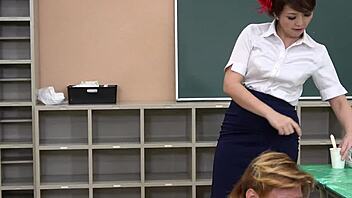 Intriguing Female Teacher Sensually Chews Food Before Feeding It Directly Into Eager Student's Mouth