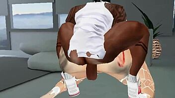 Oh yeah take it all horny slut Barbie City moans as ghetto pornstar agent's cock fills her tight holes deep