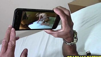 Hey, Myke Brazil invites his hot Latina friend Agatha Kent for casting with big cock oral fun in the apartment.