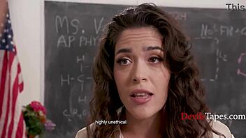 Teacher Lets Student Ass Fuck Her in Classroom