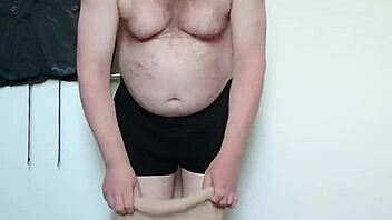 in this tale, chubby german carmen nylonjunge tries full-body nylon pantyhose for solo foot fetish fun