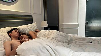 Oh damn! I can't start my day without fucking my hot Asian girlfriend and cumming on her tits!