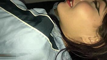 Skinny Teen Teases with Deepthroat Blowjob Before Riding Cock in Homemade Creampie Session