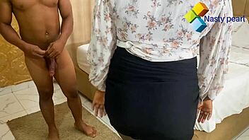 Ebony Hotel Cleaning Lady Sees Naked Man And Gets Passionate Wet Pussy Fucking In Missionary