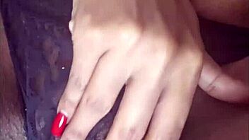 Ebony beauty enjoyed a solo moment with her pierced features