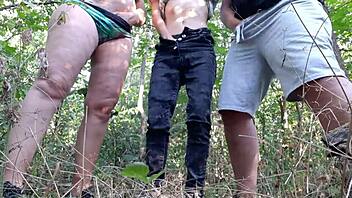 i think me and my two girlfriends we masturbate all risky on that beach by the river - like lesbian illusion girls