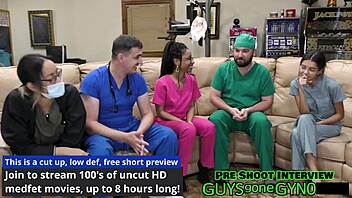 Canadian guy explores latex gloves and enema play behind the scenes with anal fingering and masturbation