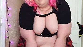 Hairy Bbw Skips Panties To Spread Plump Ass And Big Pussy Lips