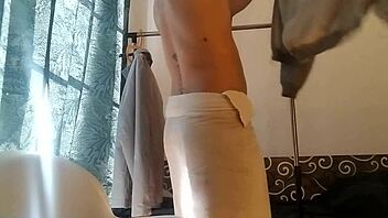 big male dick shines with milky cum in amateur play