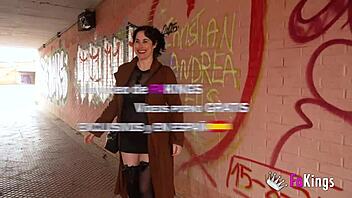 Emmita Smile And Her Huge Boobs Seduce Young Guy For Outdoor Cowgirl Riding