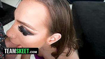 Bratty Teen Submits To Rough Doggystyle Pounding On Sofa In Taboo POV