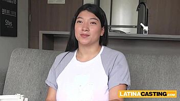 Those massive boobs on that Latina babe got titty fucked hard at casting!