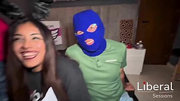 Check out this casting with a sexy bunny in costume