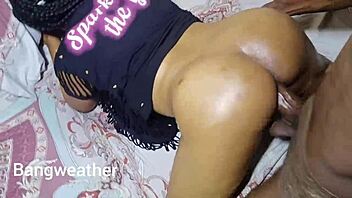 my curvy neighbor shows off her juicy ebony pussy in this homemade clip