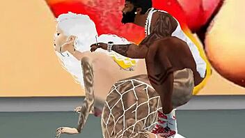 Oh yeah take it all horny slut Barbie City moans as ghetto pornstar agent's cock fills her tight holes deep