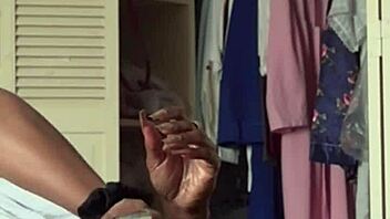 Amateur ebony couple enjoys intense doggystyle fucking in homemade bedroom interracial session