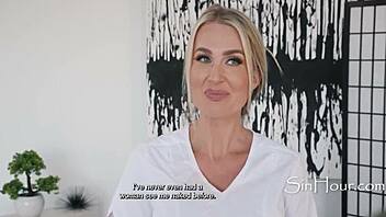 18yo's First Nuru Massage Turns Sensual With Oiled Orgasm!