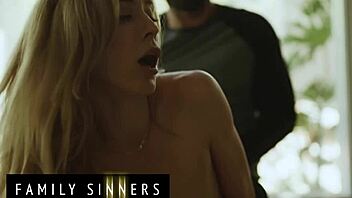 Blonde moans passionately as he rubs and fingers her shaved pussy, then they switch to doggystyle and missionary for intense fucking.