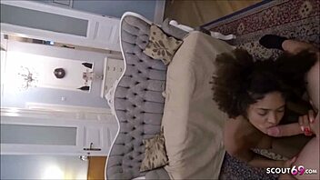 In this intense scene, a slim black escort named Luna Corazon gets fucked without a condom by a German guy, leading to a dripping creampie in her pussy during bareback action.