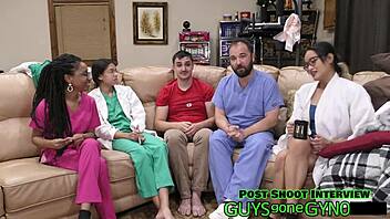 Canadian guy explores latex gloves and enema play behind the scenes with anal fingering and masturbation