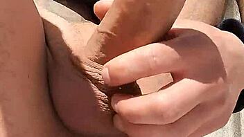 Hey, risky outdoor masturbation hoping new neighbors spot me