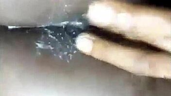 She casually fingered her ass until cum in homemade ebony video