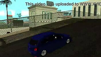 i feel so horny playing mta while my friend sucks me off in hardcore action