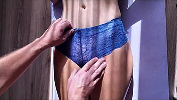 tight young pussy gets oiled up for massage then pounded by big cock doggystyle.