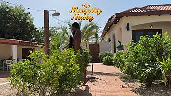 Why not oil up your body right here in public?