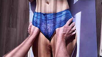 tight young pussy gets oiled up for massage then pounded by big cock doggystyle.