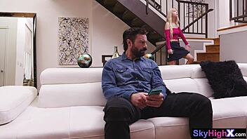 Web cam slut teen gets hard smashed by older guy in garage 😈