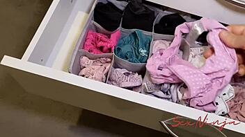 Milf catches me sniffing her panties then squirts during anal creampie!